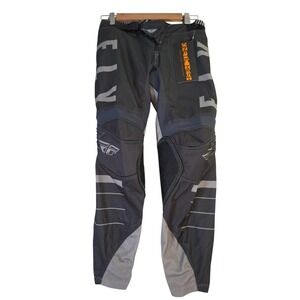 Fly Racing Kinetic Pants Youth 26 Ventilated Motocross Offroad Black Gray